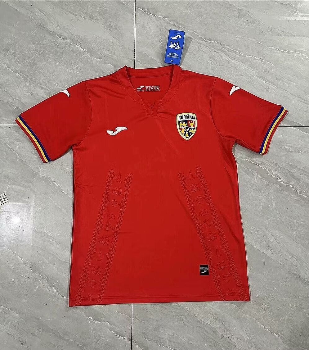 AAA Quality Romania 2024 Euro Away Red Soccer Jersey